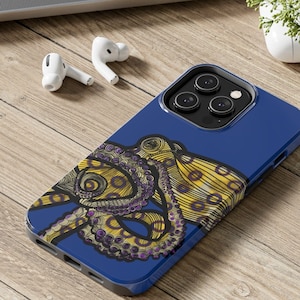 Blue-Ringed Octopus Glossy Tough Phone Cases- iPhone 14, iPhone 14 Pro, iPhone 14 Plus, iPhone 14 Pro Max