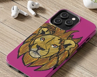 Lion Glossy Tough Phone Cases- iPhone 14, iPhone 14 Pro, iPhone 14 Plus, iPhone 14 Pro Max