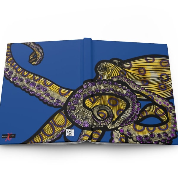 Blue Ringed Octopus Hardcover Journal Matte