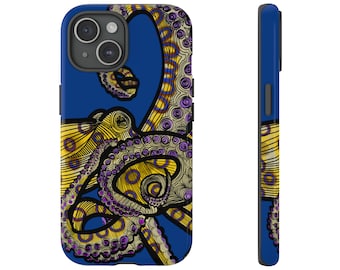 Blue Ringed Octopus Phone Case, Different Phone Cases for iPhone & Samsung and Different Colors