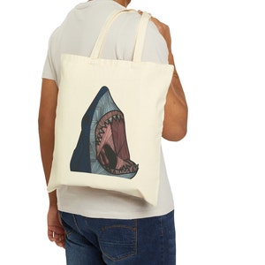 Shark Canvas Tote Bag