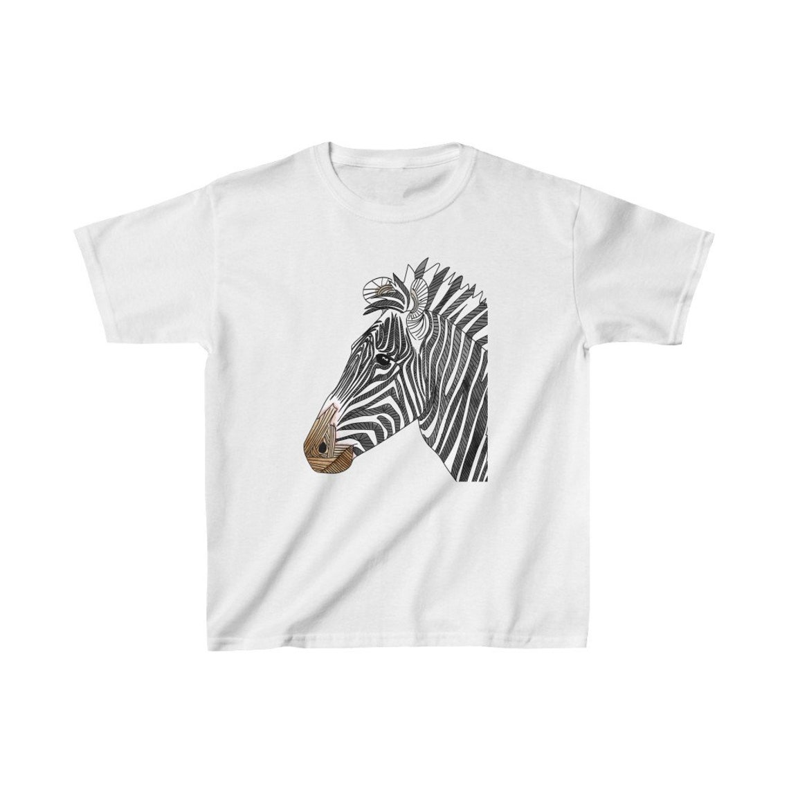 Teeshirt zebra kids heavy cotton Etsy