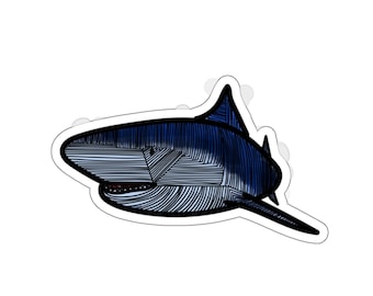 Bull Shark Kiss-Cut vinilo pegatina, pegatina portátil, pegatina de botella de agua