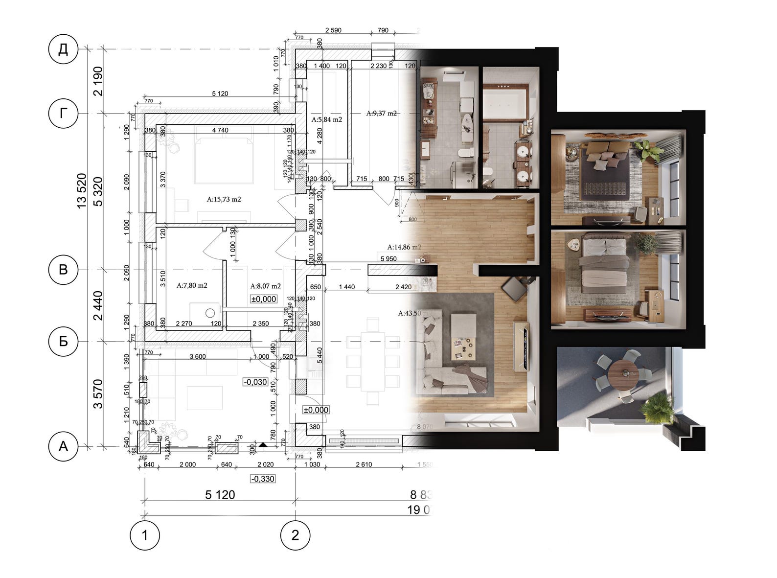 3D Floor Plan Rendering, Interior Design, Home Design, House Plans ...