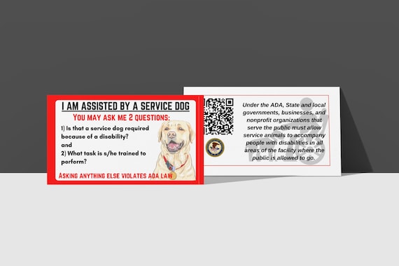 Yellow Lab Service Dog Law Cards. Print Cards and Avoid - Etsy Australia Yellow Lab Service Dog Law Cards. Print Cards and Avoid - Etsy Australia