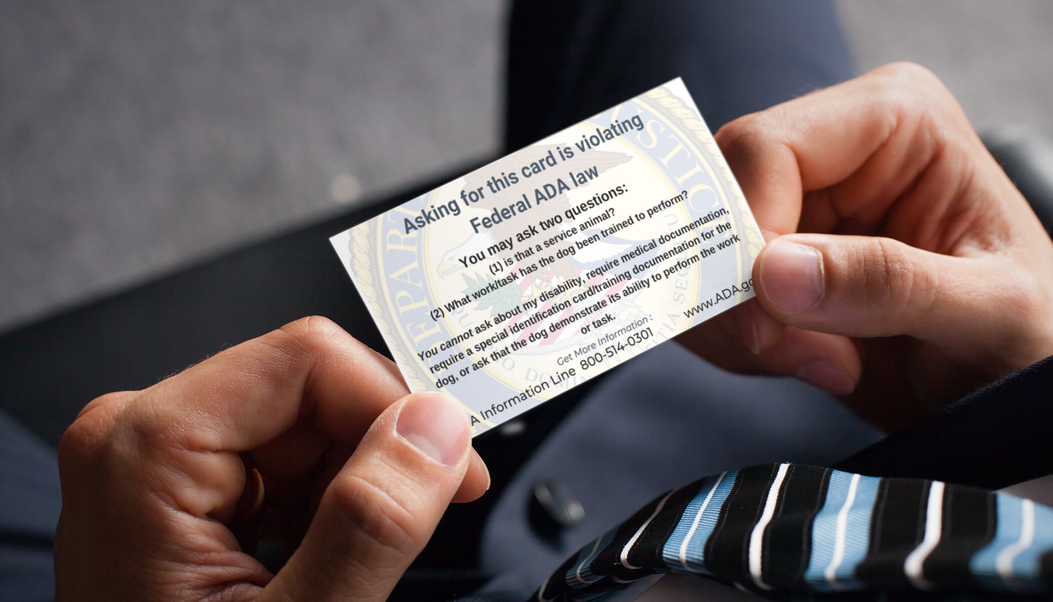 Printable ADA Service Dog Cards With QR Code to Help Avoid - Etsy