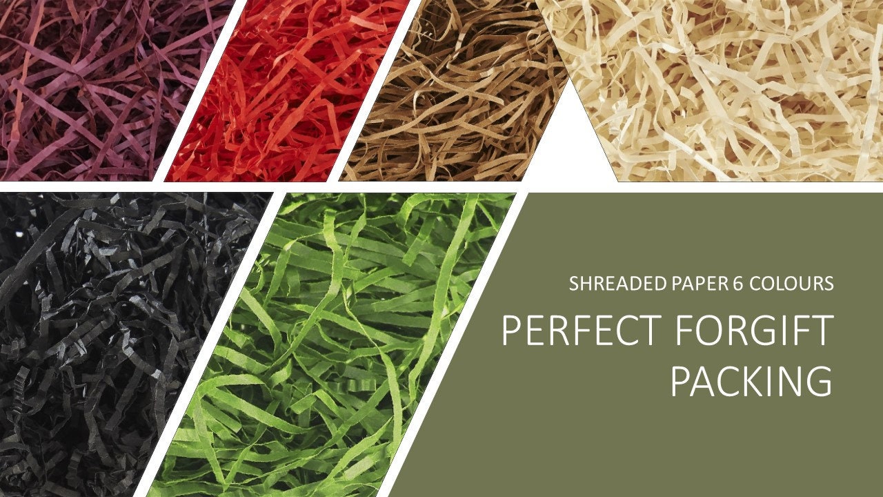 Shredded Paper Hamper Filler Paper Gift Packaging 6 Colours Etsy