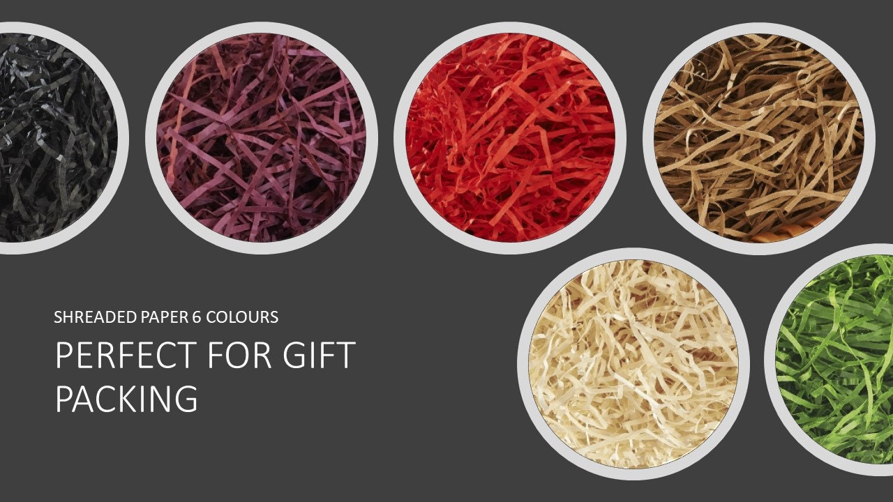 Shredded Paper Hamper Filler Paper Gift Packaging 6 Colours Etsy
