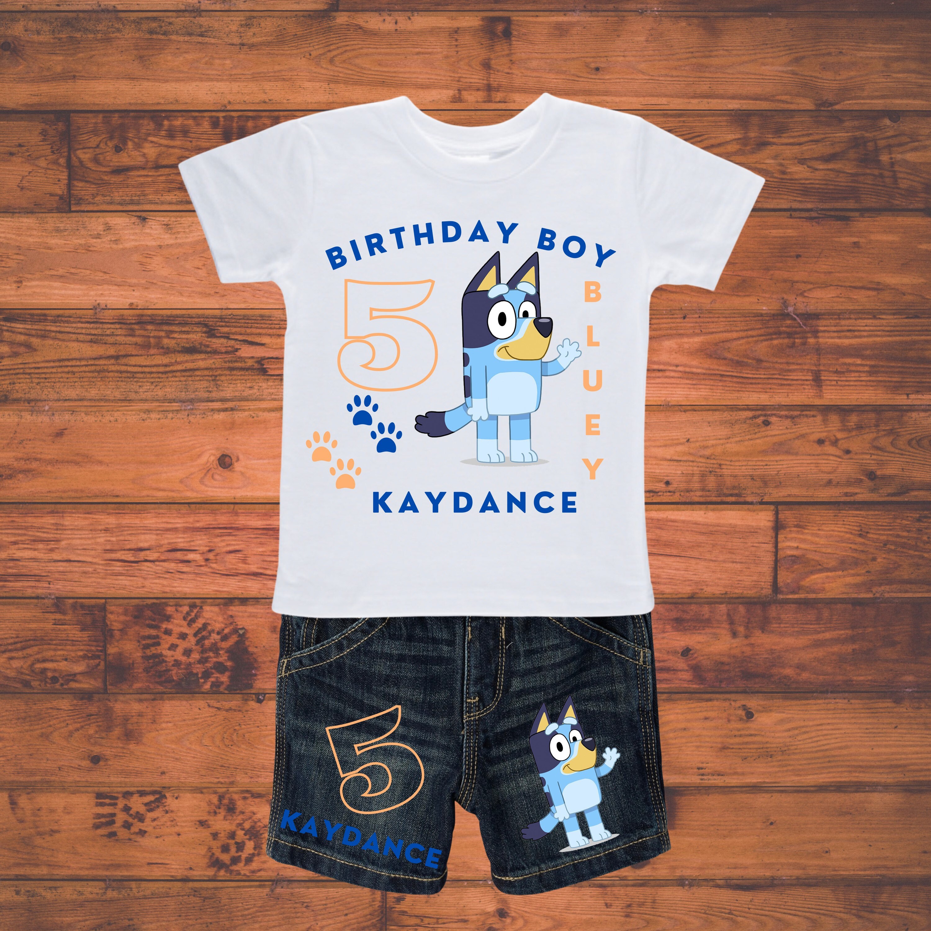 Bluey inspired Boys Birthday Outfit ANY AGE Shirt and Etsy