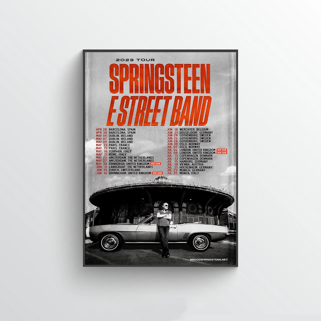 Bruce Springsteen European Tour 2023 Poster Wall Decoration Etsy