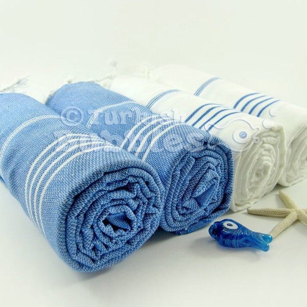 Hammam Towel, Towel Set of 4, Turkish Towels, BEACH Towel, Fouta, Gift For Men, Peshtemal, Pareo, Sarong, Cotton Spa Towel