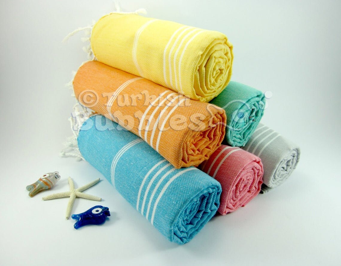 SALE Beach Towel Towel Set of 6 Cotton Turkish Towels Etsy UK