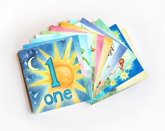 Number Cards / Waldorf / Quality of Numbers / homeschool/ classroom/ math