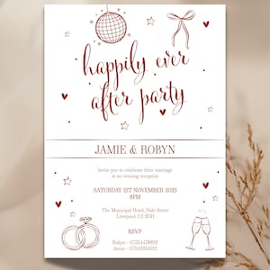 Minimalist Wedding Reception Invitation, Modern Reception Invite, Digital Reception Invite, Electronic Invitation