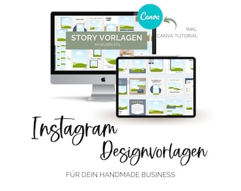 Instagram templates for shops - customizable with Canva - including video training