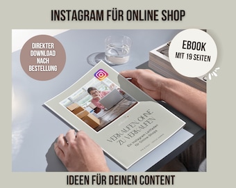 Ebook Verkaufen auf Instagram als Online-Shop - Guidelines Content Strategie Etsy Shops - digitaler Download