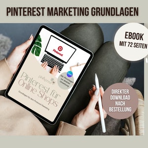 Pinterest help for Etsy and online shops ebook with 72 pages direct download including 30 pin templates image 1