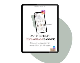 Sell on Instagram - Set up banners for online shops - Mini eBook with Canva templates