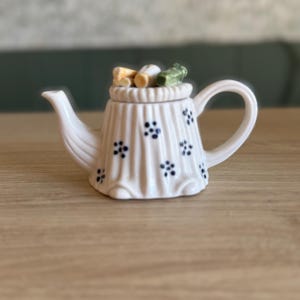 Mini Ceramic Teapot with Lid Small Teapot Cottagecore Decor Unique Teapot Collectible Functional Mini Teapot Tea Lover Gift