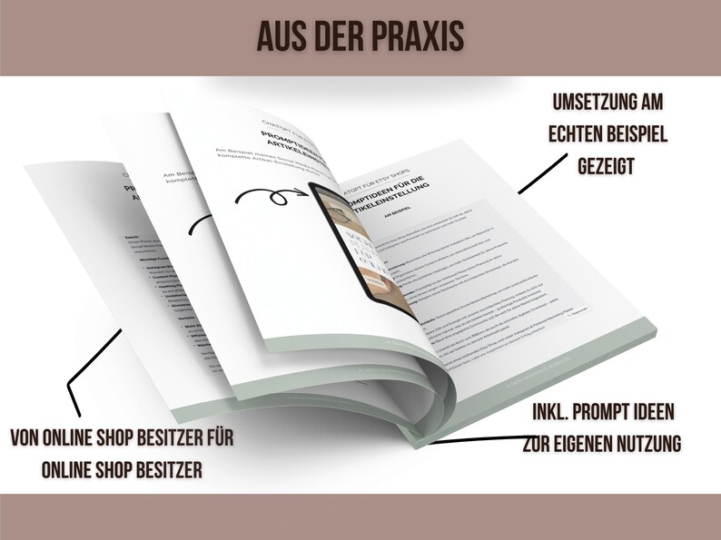 ChatGPT for Etsy Shops Mini Guide with 20 pages including prompt ideas German language image 6