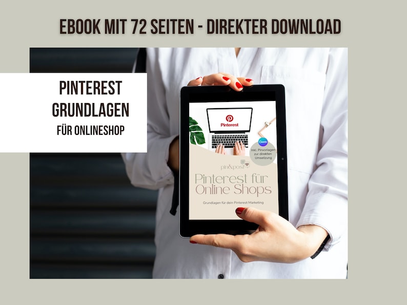 Pinterest help for Etsy and online shops ebook with 72 pages direct download including 30 pin templates image 2