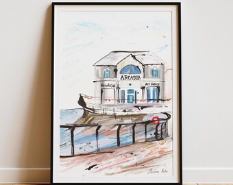 Arcadia Portrush Illustration Print: Northern Irish Art