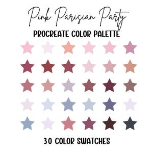 Procreate Color Palette - Colors for Digital Art - Color Palette for iPad - Pink Parisian Party Color Palette - Landscape Color Palette