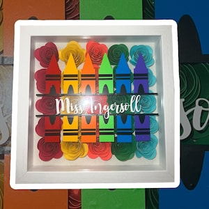Teachers Rose Shadow Box