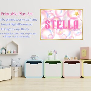 Customizable Name Print: Playroom Nursery Wall Art (Digital Download)