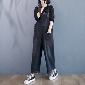 Women Jeans Overalls Loose Denim Pants Oversized Baggy - Etsy