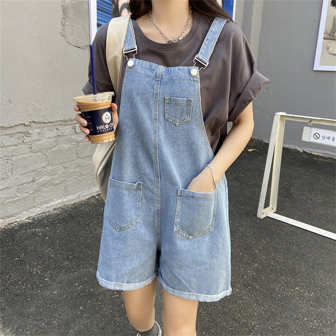 Women Jeans Overall Shorts Oversized Baggy Ladies Overalls - Etsy