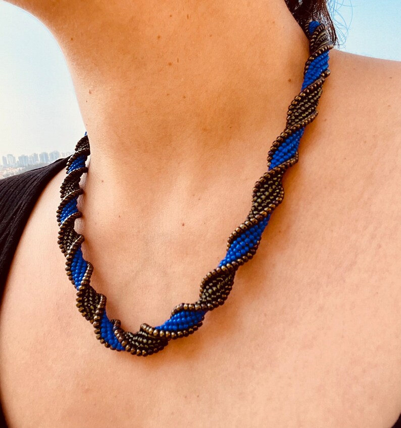 Spiral Herringbone Rope Necklace Tutorial Etsy