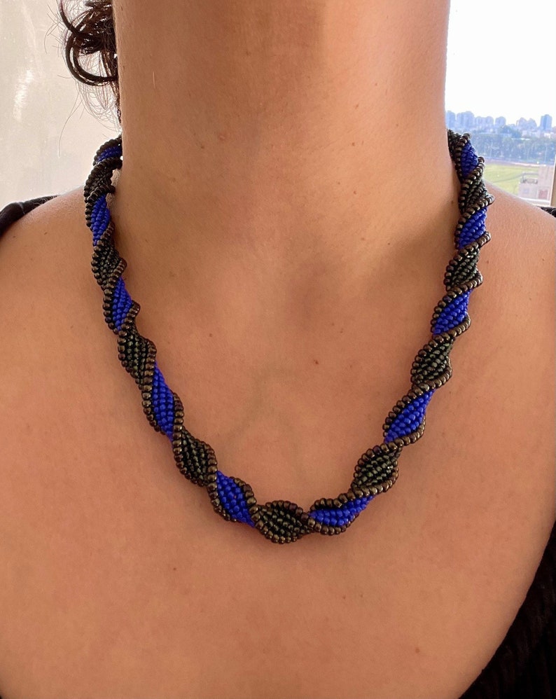 Spiral Herringbone Rope Necklace Tutorial Etsy