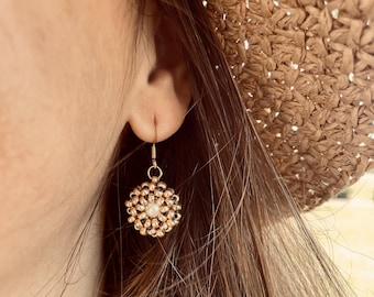 Seed Bead Cubic Right Angle Weave Earrings Tutorial