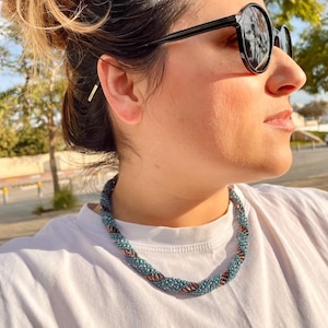 Twisted Beaded Bugle Spiral Necklace Tutorial