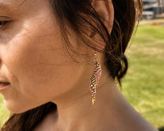 Beaded Dutch Spiral Earrings Tutorial PDF – Bead Weaving Pattern for Beginners