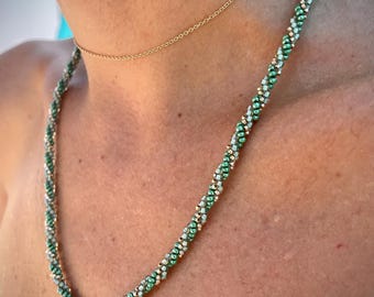 Twisted Herringbone Rope Necklace Tutorial