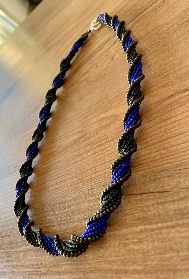 Spiral Herringbone Rope Necklace Tutorial Etsy