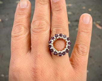 Beaded Circle Peyote Ring Tutorial