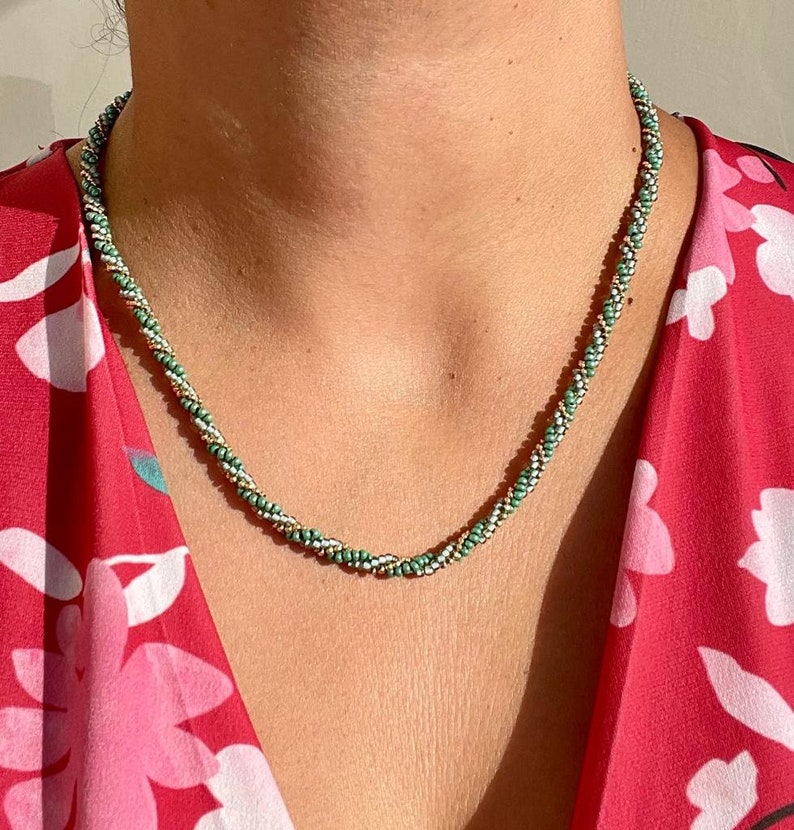 Twisted Herringbone Necklace Tutorial Etsy