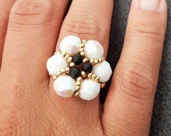 Beaded "Flower" Ring Tutorial