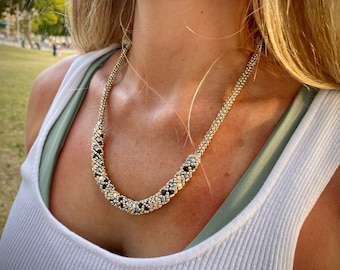 Beaded Tubular Peyote Netting Necklace Pattern Tutorial