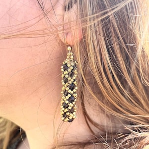 Beaded Netted Earrings Tutorial