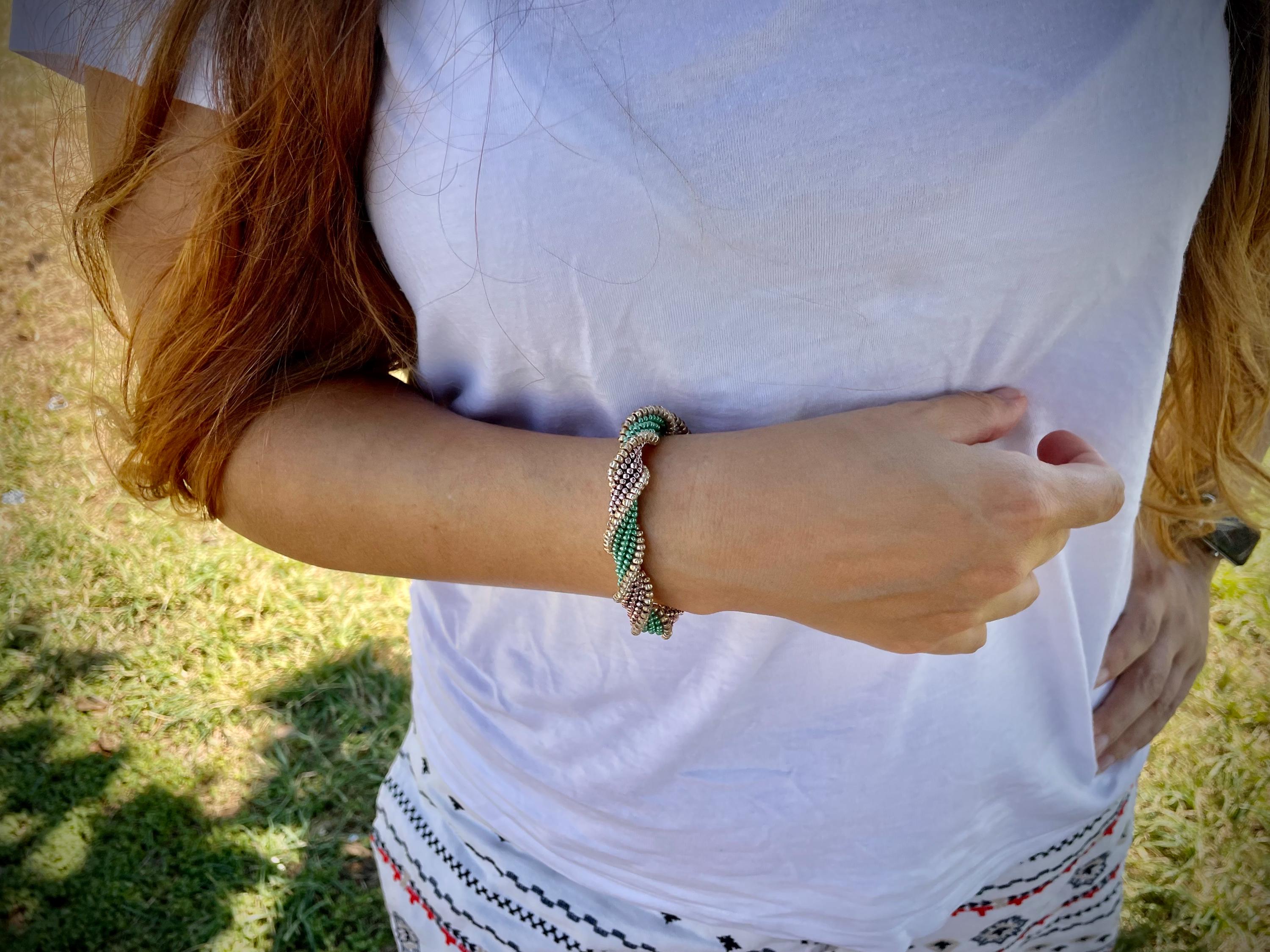 Spiral Herringbone Beaded Rope Bracelet Tutorial PDF - Etsy