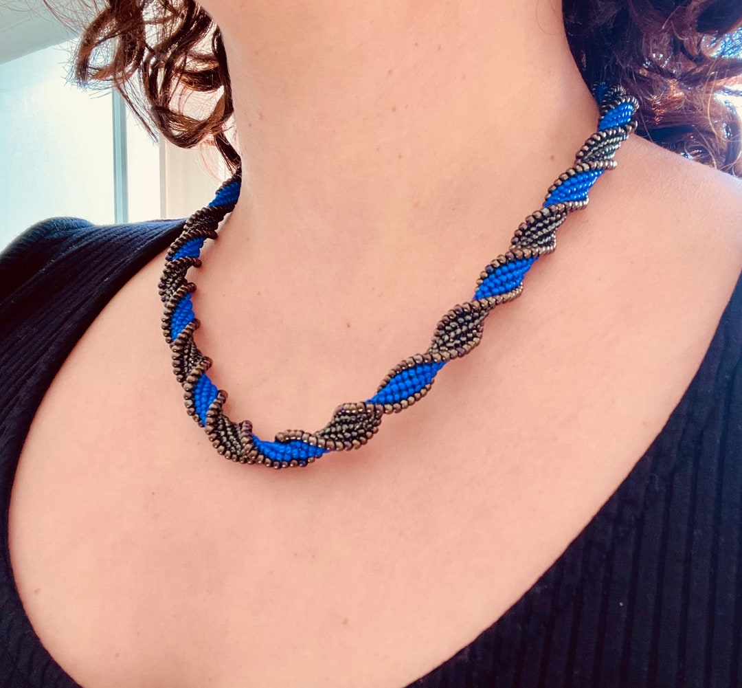 Spiral Herringbone Rope Necklace Tutorial Etsy