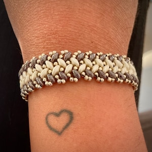 Tutorial de pulsera de cuentas SuperDuo/Half Tila