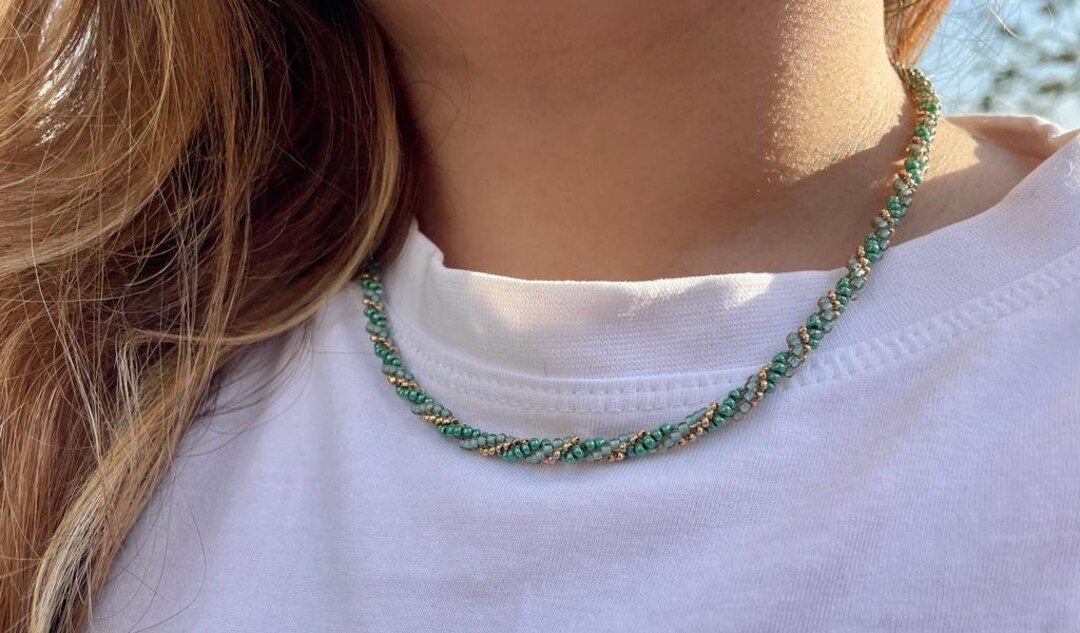 Twisted Herringbone Necklace Tutorial Etsy