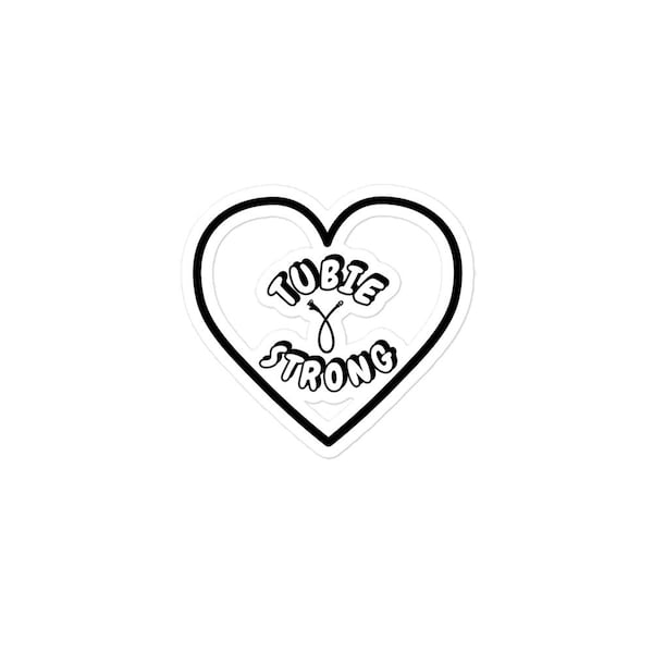 Tubie Strong Sticker Heart; Feeding Tube Support