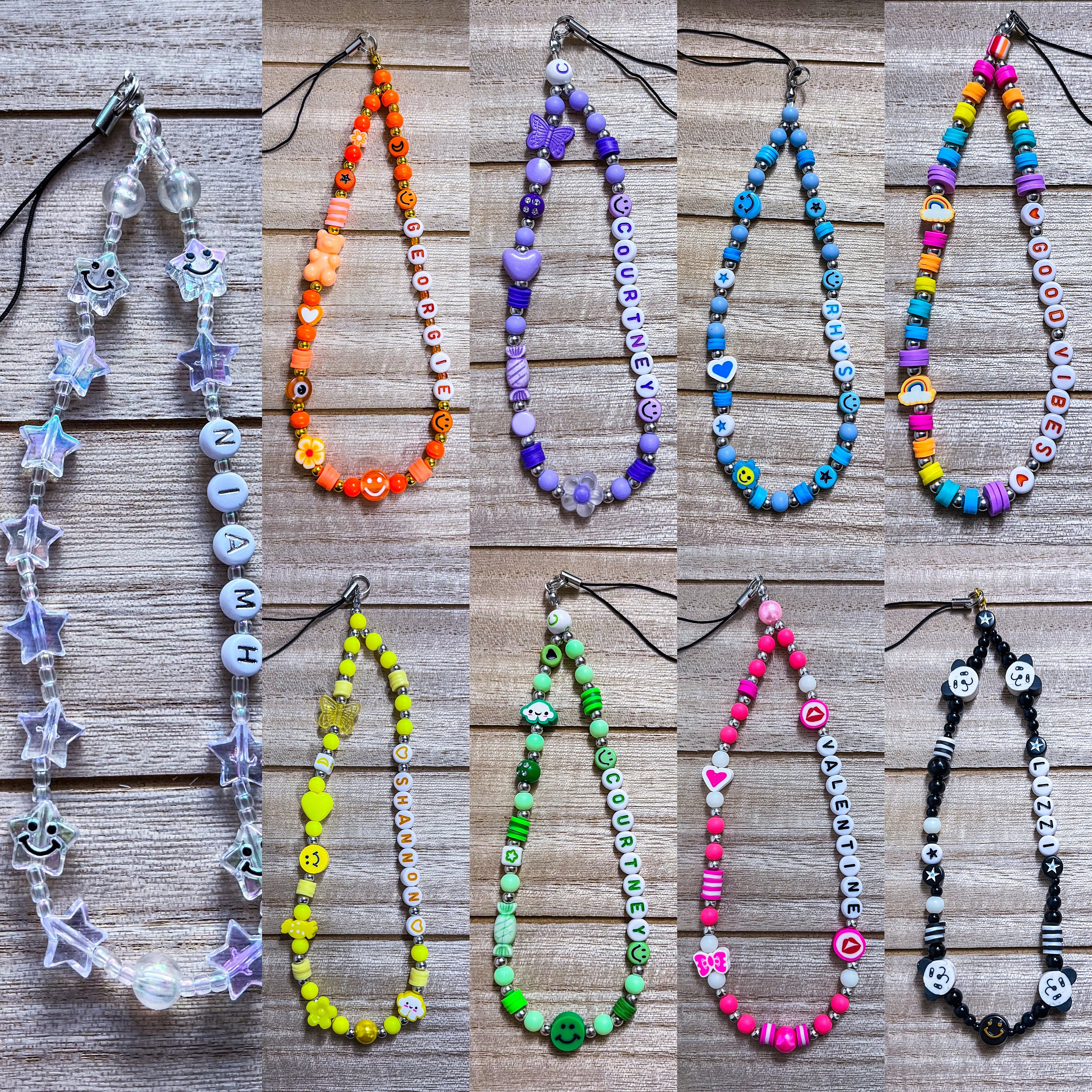 Mixed Acrylic Phone Charm Beads, 50g Acrylic Beads, DIY Bead