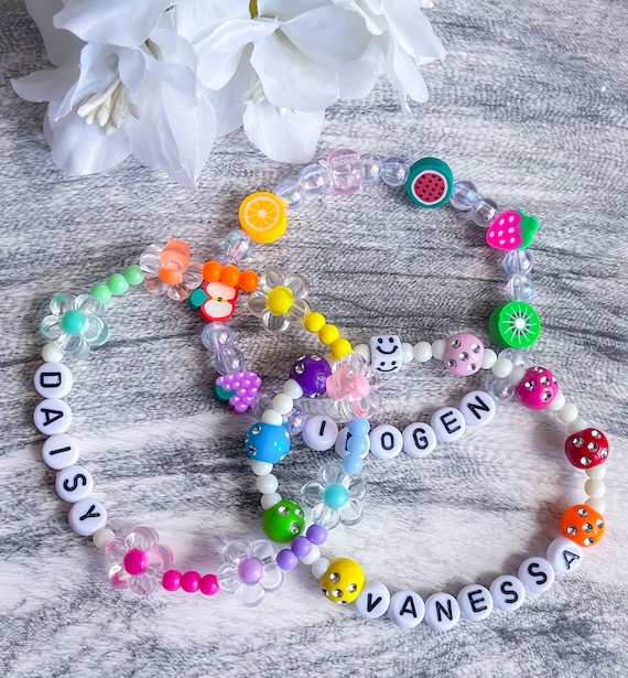 Personalised Beaded Name Bracelet / Y2K Funky Friendship Bracelet